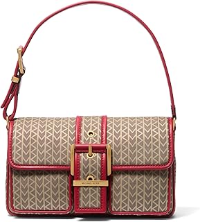 Michael Kors Colby Medium Shoulder Bag, Antique Gold-Tone Hardware/Crimson Multi