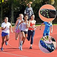 Vista 5 de JULMELON 120 PIEZAS Clavos de Pista y Campo Traviesa de Acero Inoxidable de 14 pulgada Clavos para Zapatos de Golf con Llave para Clavos, Clavos