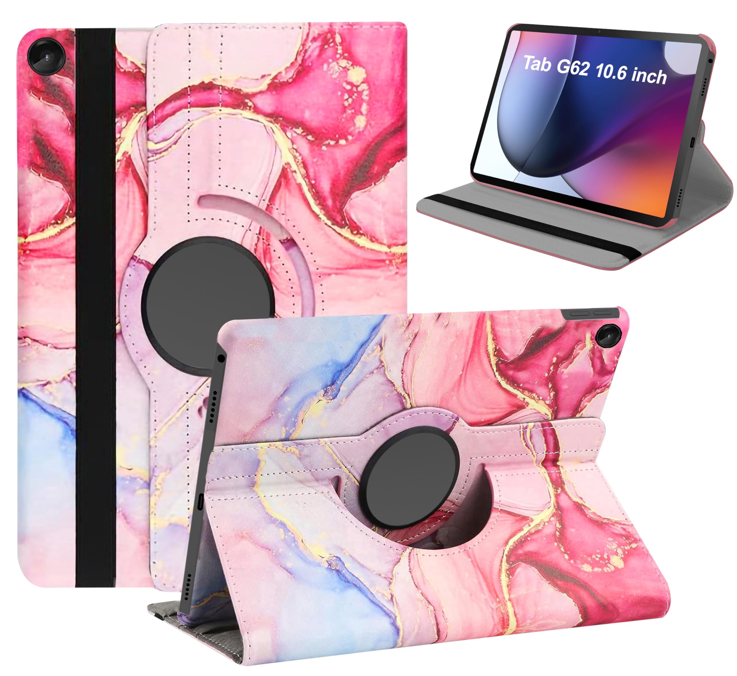 TGK Rotating Flip Cover for Motorola Moto Tab G62 10.6 inch Tablet Printed Case (Pink Marble) (B0D8C35NFJ) Amazon Price History, Amazon Price Tracker