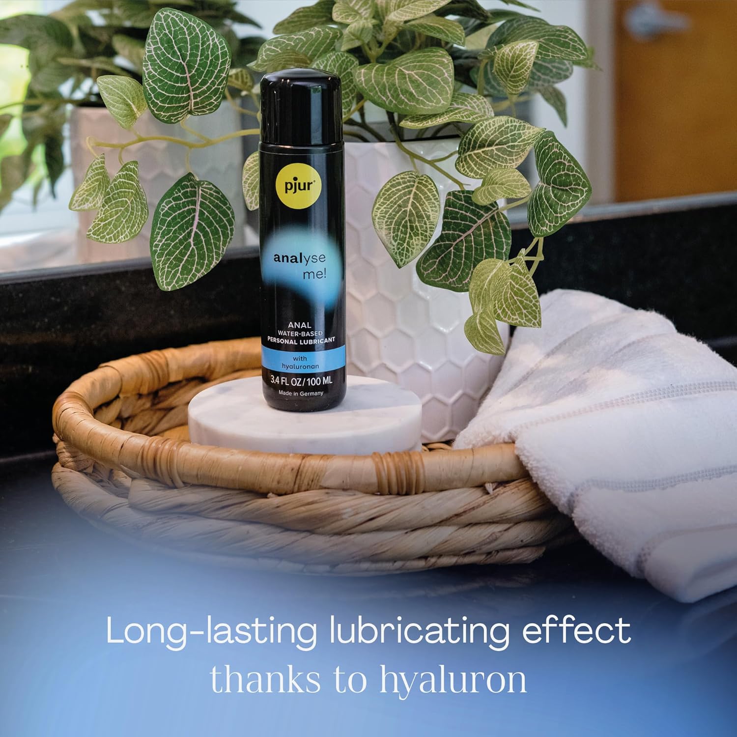 pjur Analyse me! Moisturizing Water-Based Personal Lubricant with Hyaluron, Skin Hydrating Formula, Premium Moisturizer - 8.5 fl oz / 250 ml