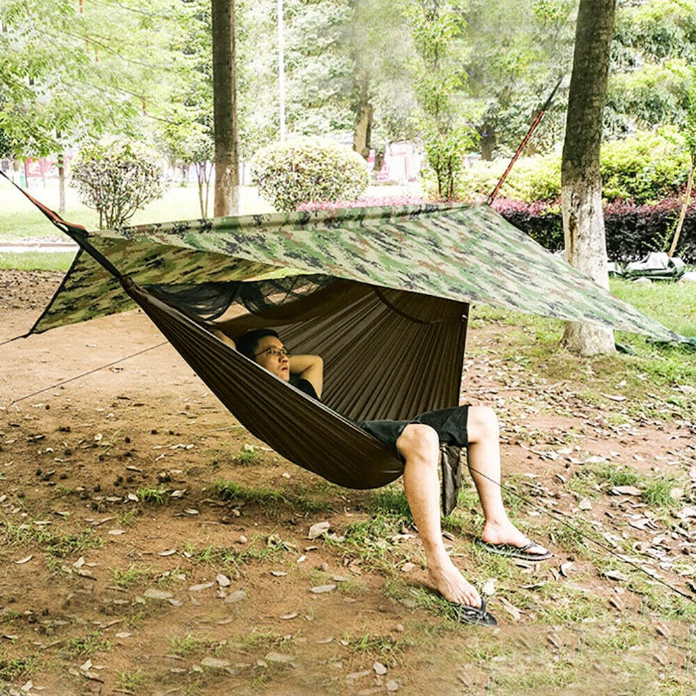 Hamaca ultraligera con mosquitera para 2 personas, para camping, viajes