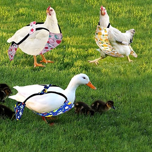 Miniatura 7 de 3 piezas de pañales de pollo para gallinas, pañales para mascotas, pañales reutilizables para pollo, accesorios de ropa con pajarita para aves de