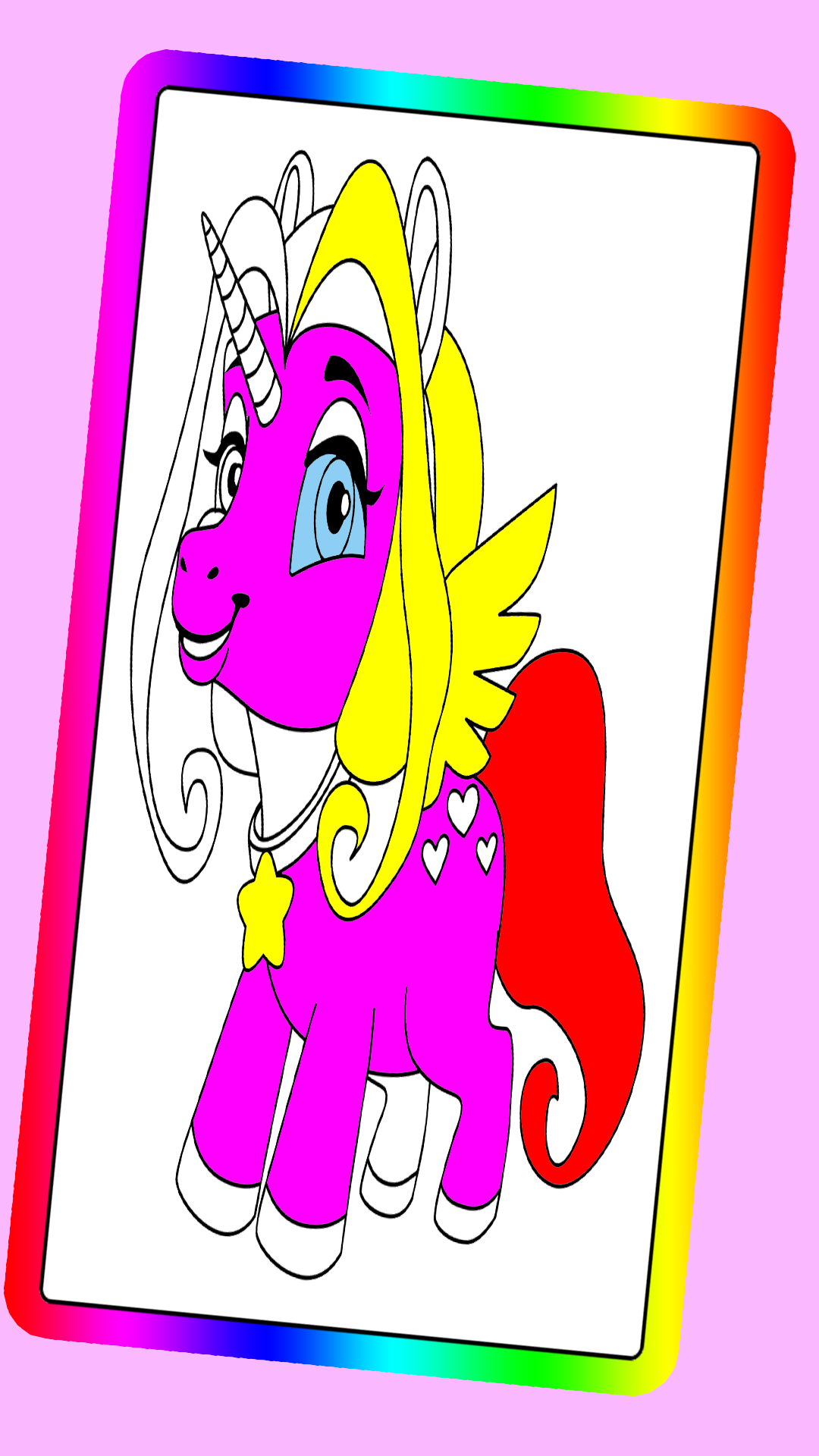 Unicorn Coloring Book: Magical Unicorn Coloring Book for Girls Ages 1-4 ...