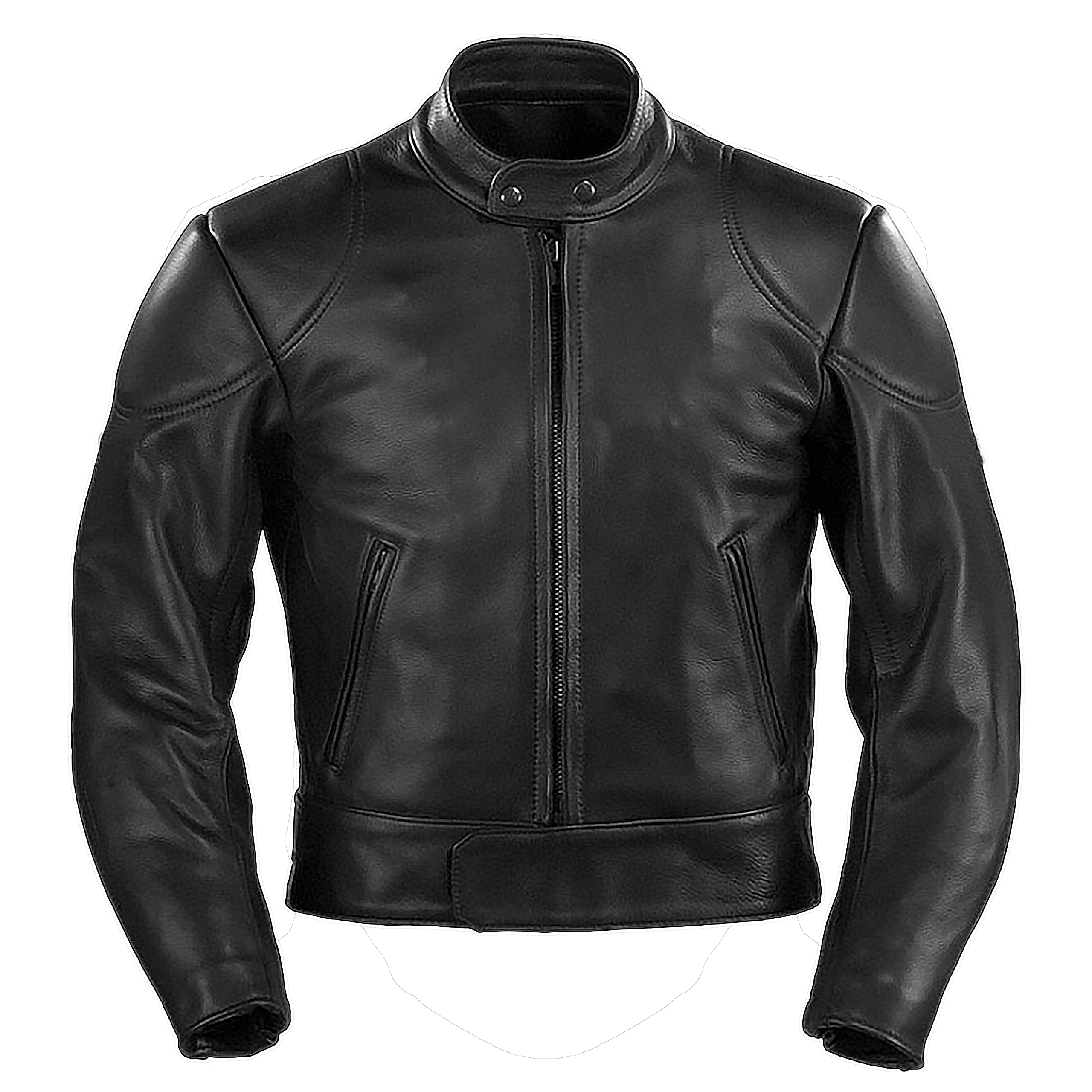 WinNet Giacca da per moto pelle con protezioni