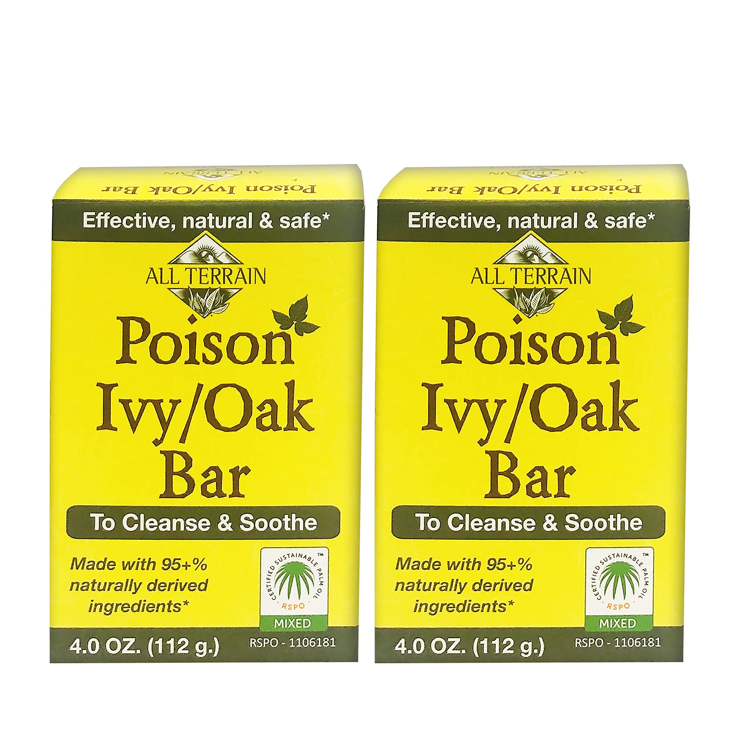 All Terrain Poison Ivy/Oak Bar Soap, 4 Ounce (Pack of 2)