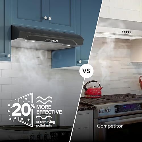Miniatura 2 de Broan-NuTone ALT2303BLS Alta 30 pulgadas 350 MAX Soplador CFM 1.5 Sones Negro Inoxidable Campana extractora Bajo Gabinete