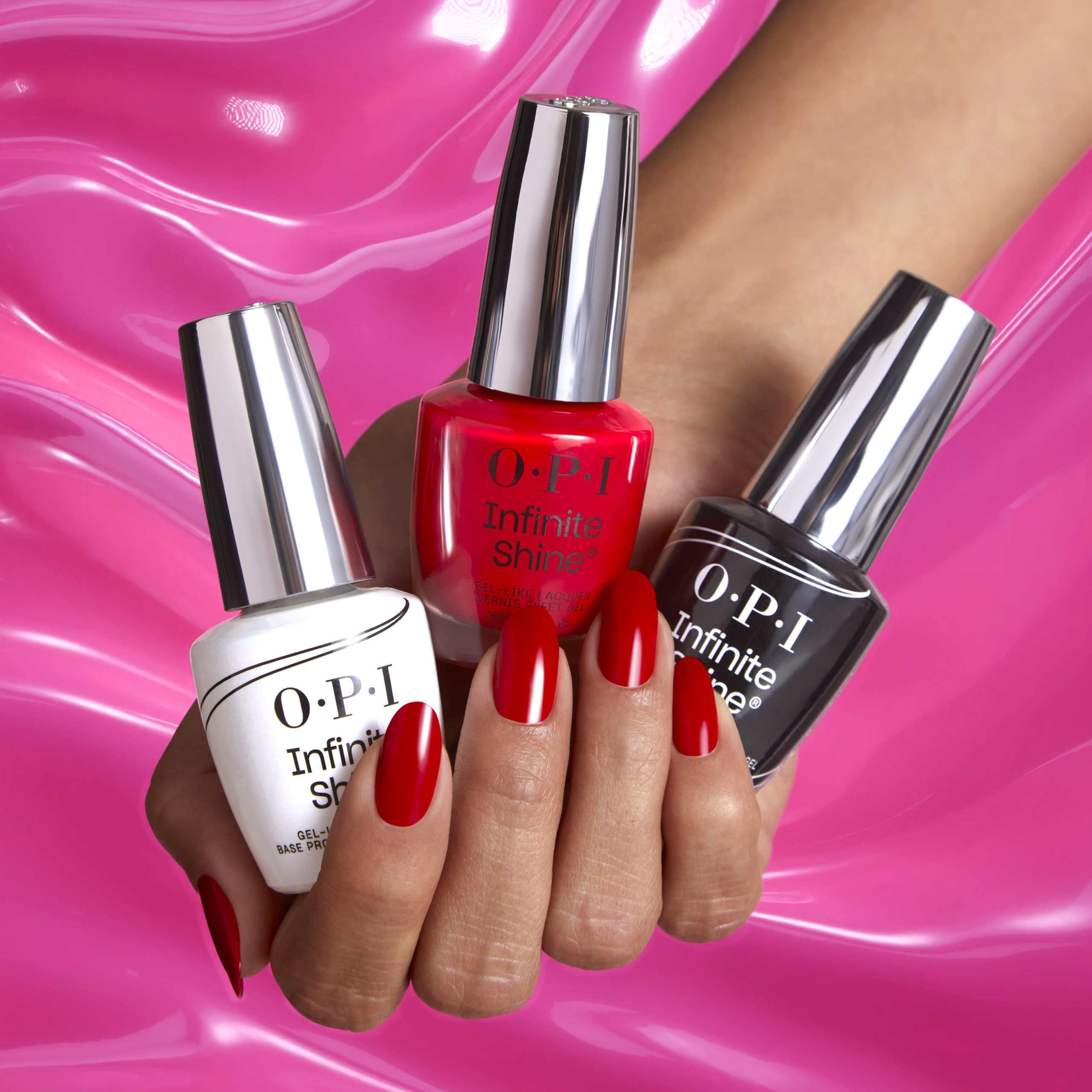 OPI Repair Mode Sérum Restructurant - 9ml + Duo Pack Base & Top Coat Infinite Shine - 2x15ml + Big Apple Red Infinite Shine - Vernis à ongles effet gel, sans lampe, tenue jusqu'à 11 jours - 15ml