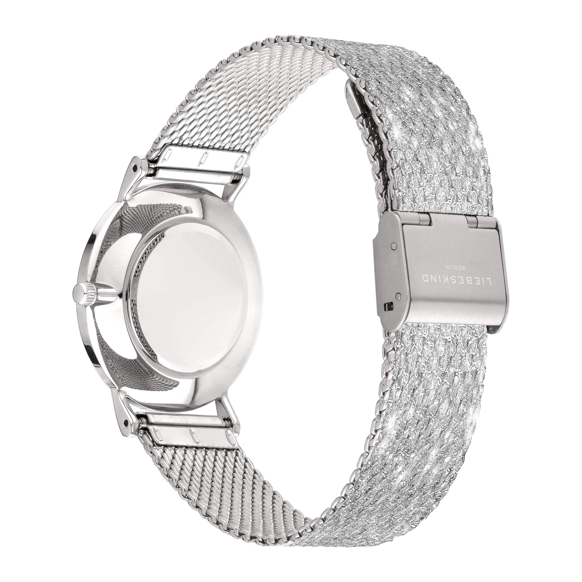 Liebeskind Berlin Zegarek Damski – Okrągły Zegarek Kwarcowy 34 Mm – Glitter Bransoleta Mesh – 5 Atm Wodoodporny – Nowoczesny & Elegancki – Dostępne W Różnych Kolorach