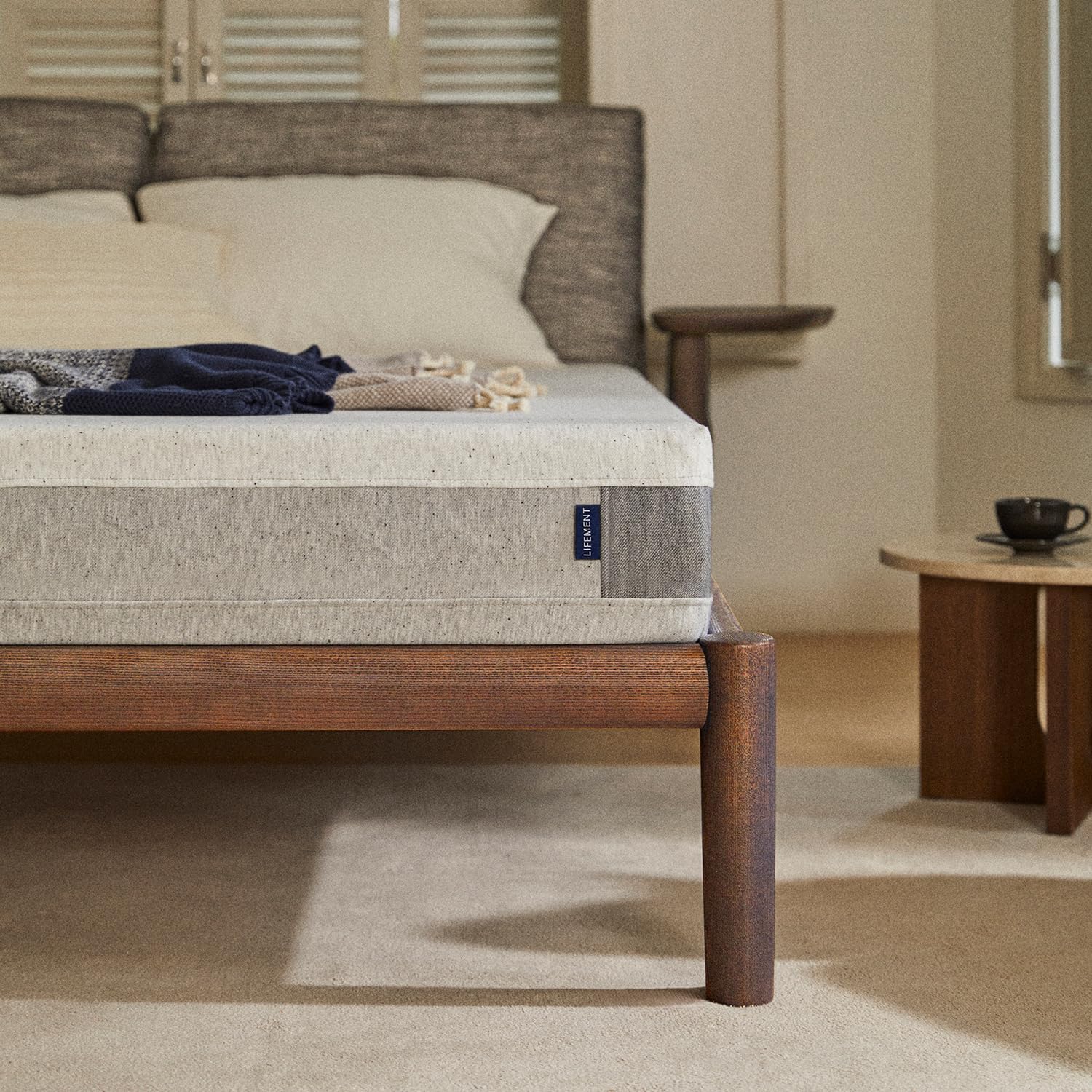 LIFEMENT 8 Inch Full Graphite Cooling Infused Memory Foam Mattress, Medium Firm, Bamboo Cover, Fiberglass Free, CertiPUR-US Certified Foam, Mattress in a Box Pressure Relief
