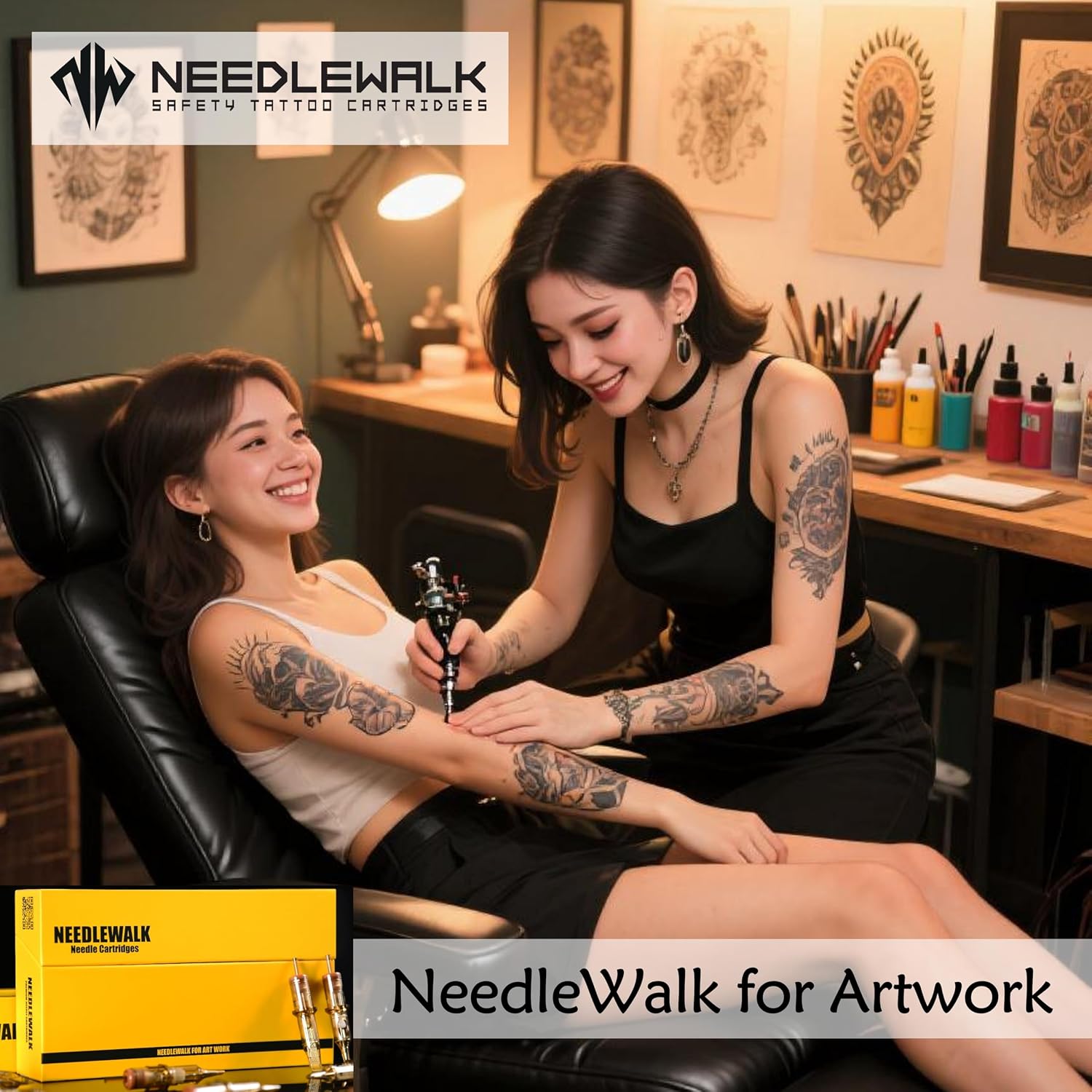 K+ Tattoo Needles | 20PCS/Box | Membrane | Disposable Safety Cartridges | Standard/Bugpin | Rotary Machine Pen Gun | Round Liner (RL) / Round Shader (RS) / Round Magnum (RM) / Magnum (M1) (K+1211RL)