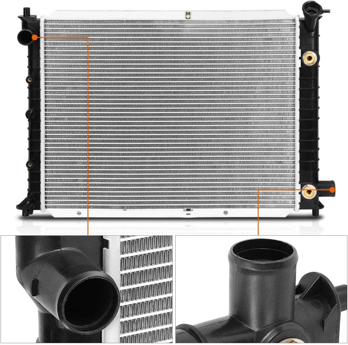 DPI-1273 OE Factory Style Aluminum Core Radiator Compatible with 91-02 Ford Escort/Mercury Tracer AT/MT