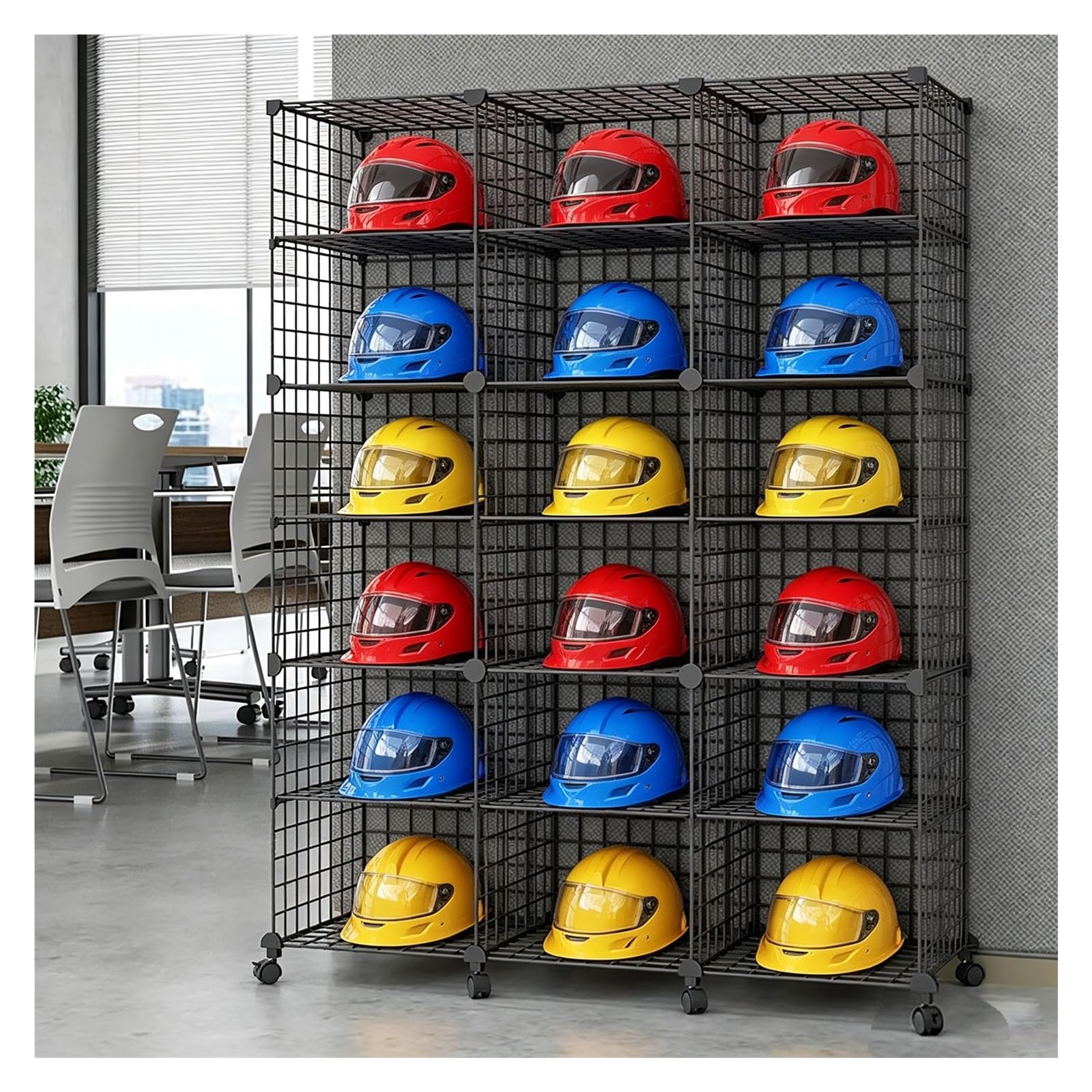 JYHHCYS Hard Hat Rack Safety Helmet Holder Organizer Floor-Standing