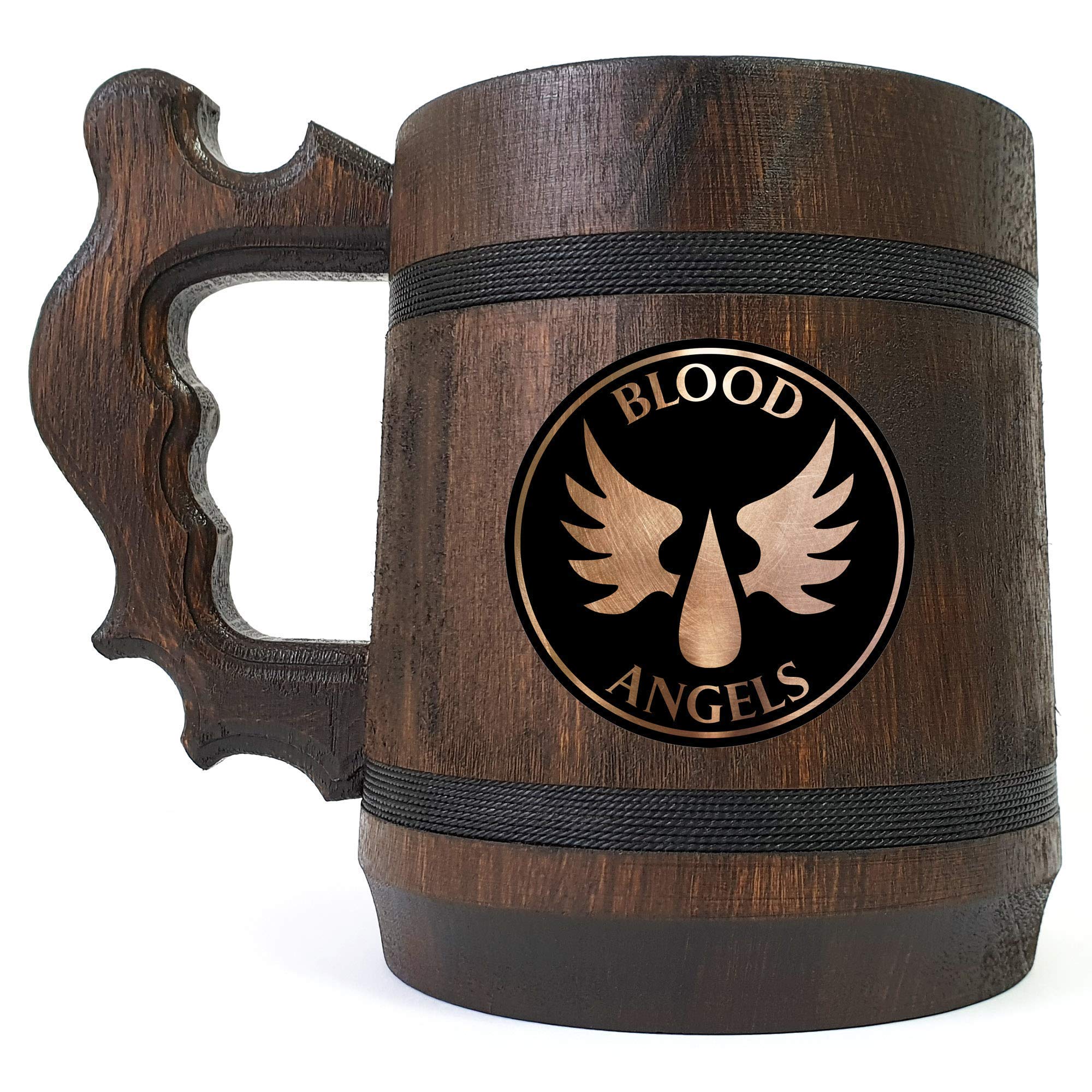 Blood Angels (Space Marines) 40K Beer Mug, Personalized Stein, Wooden Tankard