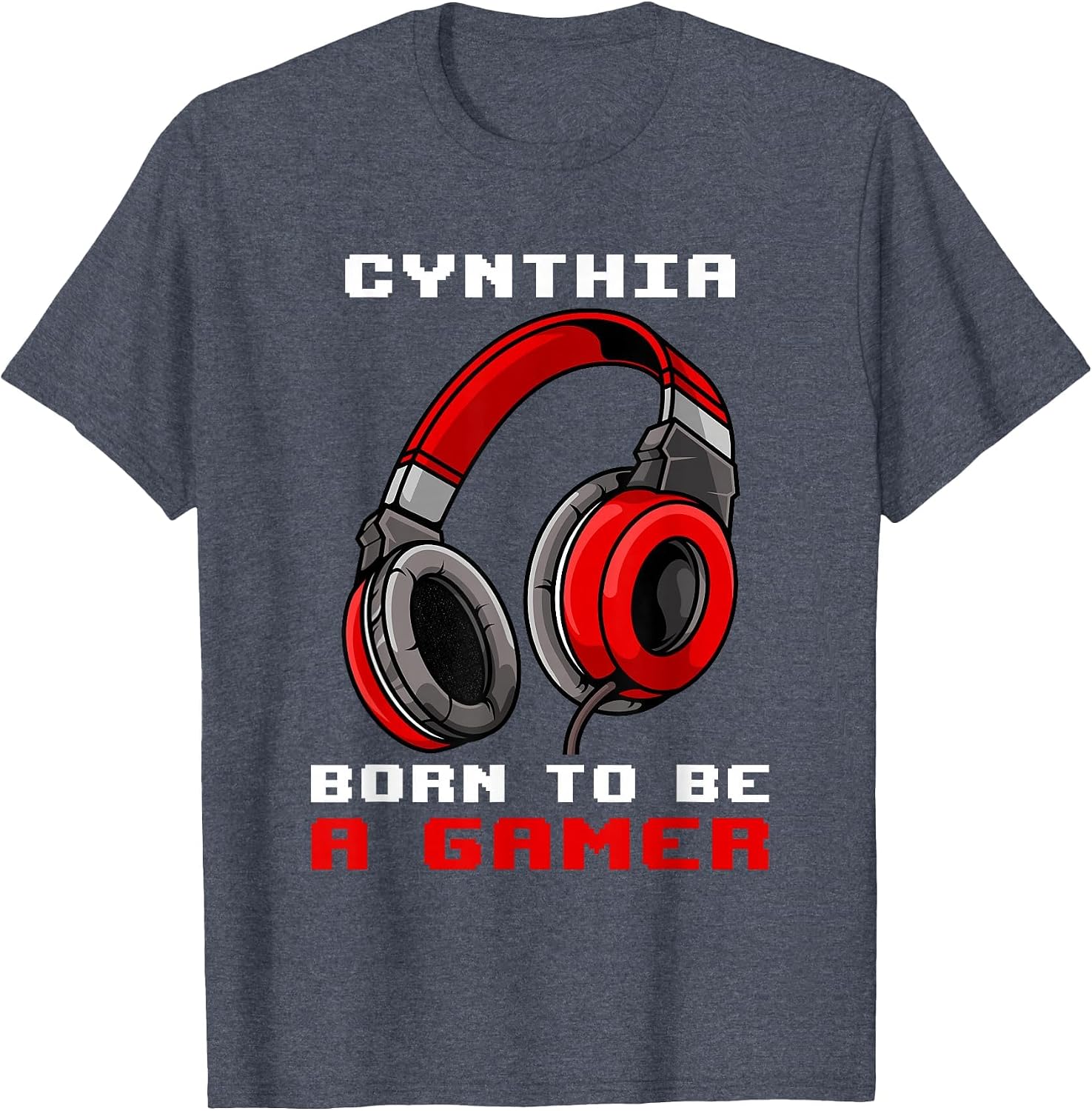 Cynthia - Born to Be A Gamer - Personalized T-Shirt image 3