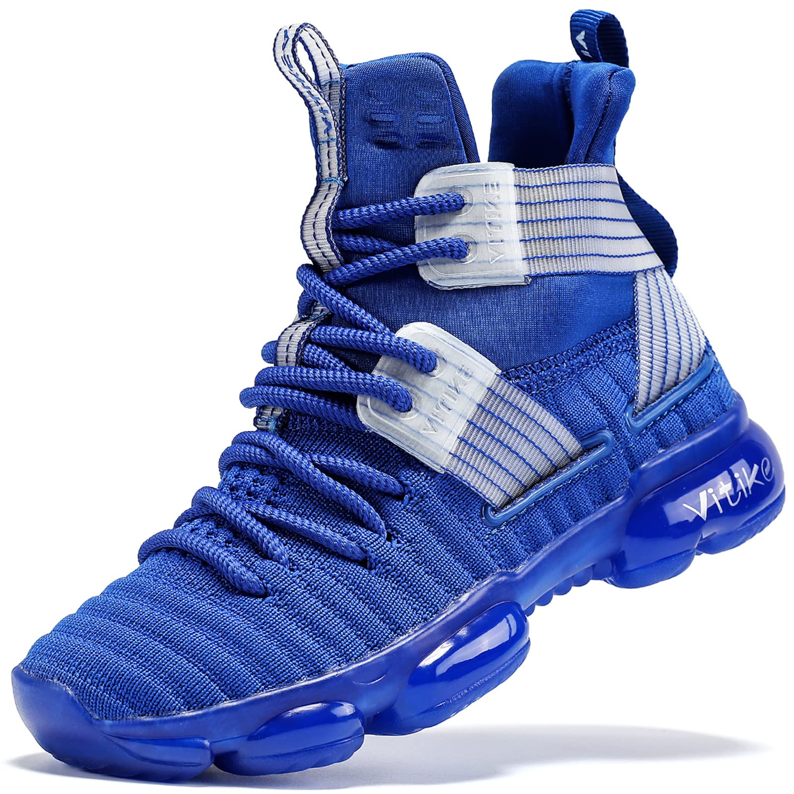 VITUOFLY Kids Basketball Shoes Boys Air Cushion Sneakers Girls Mid Top School Hoops Shoes Non-Slip Outdoor Sports Running Gym Comfortable Durable Little Kid/Big Kid