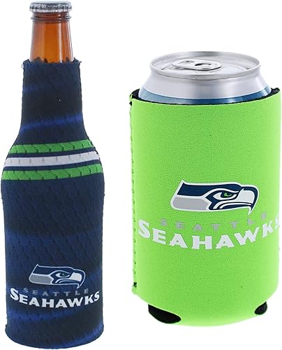 Miniatura 42 de Soporte aislante para latas y botellas de fútbol, hielera Huggie (escudo verde de Nueva York/logotipo (Jets)