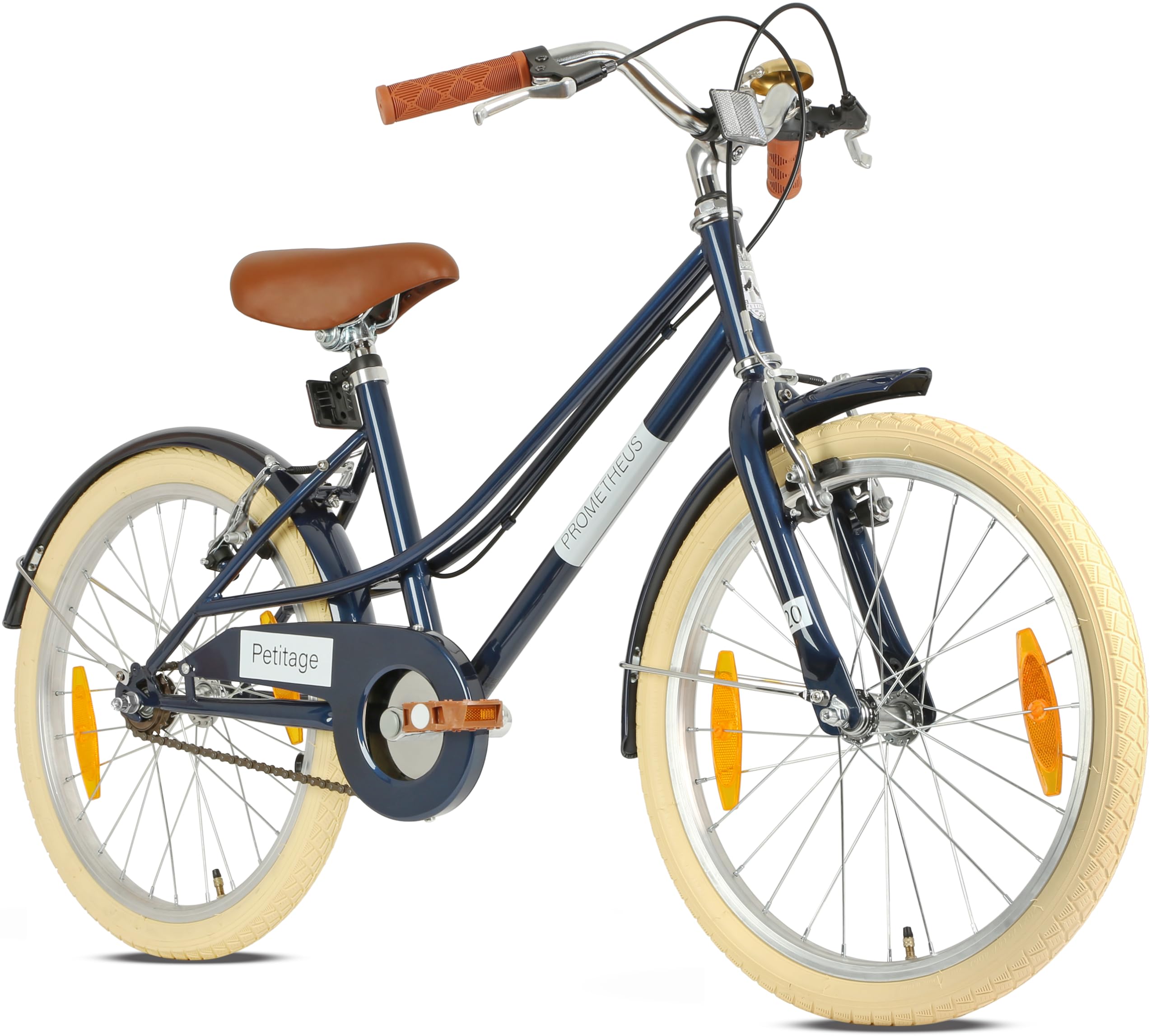PROMETHEUS BICYCLES Vélo rétro pour enfant 20" unisex bleu | Vélo 20" pour enfants à partir de 6 ans