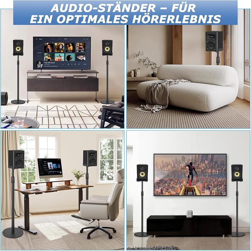 OUUTMEE magasságállítható hangfal állvány 80-130 cm, 2 darab