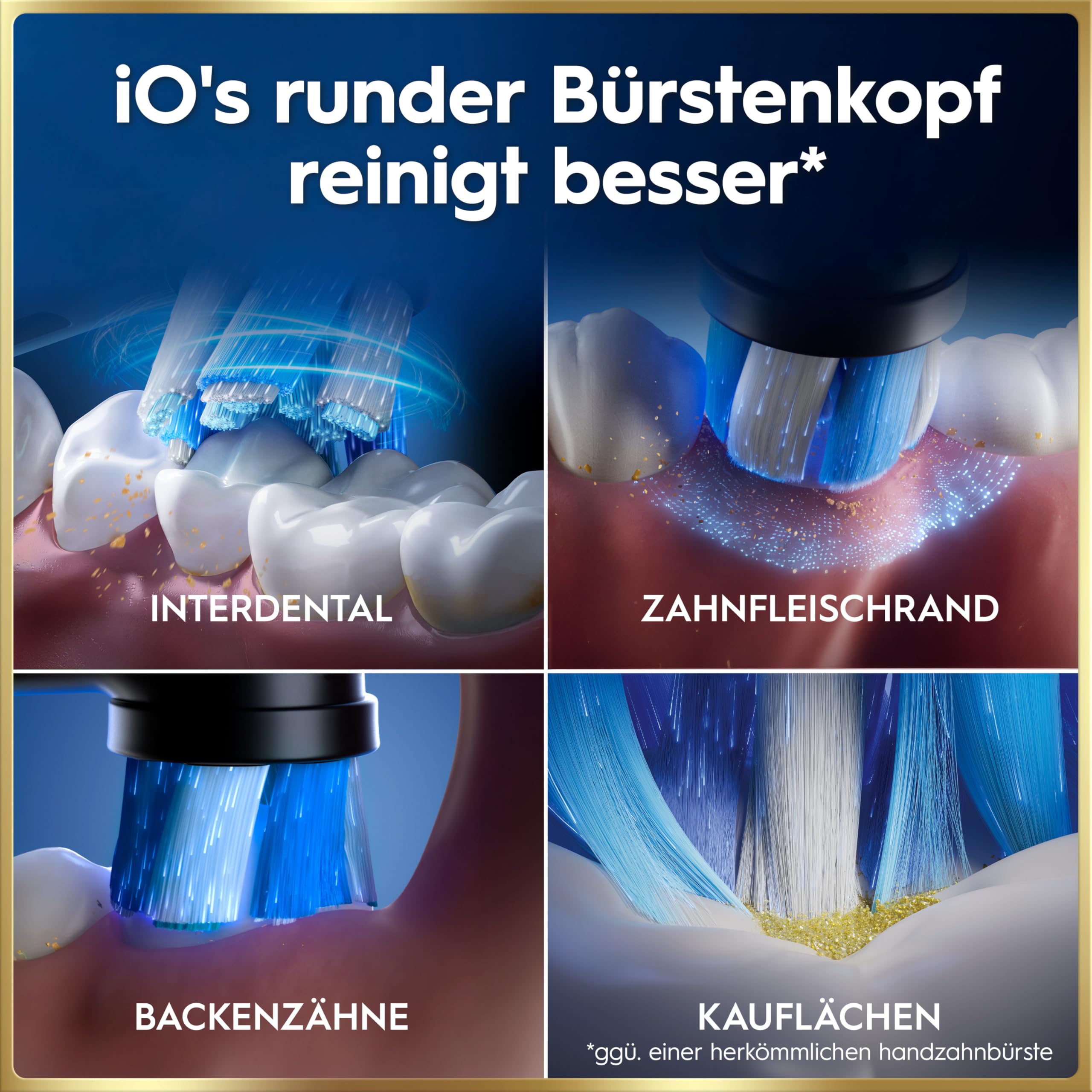 Oral-B iO Series 9 Elektrische Zahnbürste, Schwarz | Inkl. 3 Aufsteckbürsten, Lade-Reise-Etui, CHIP Testsieger (11/25), Electric Toothbrush mit 7 Modi für Zahnpflege
