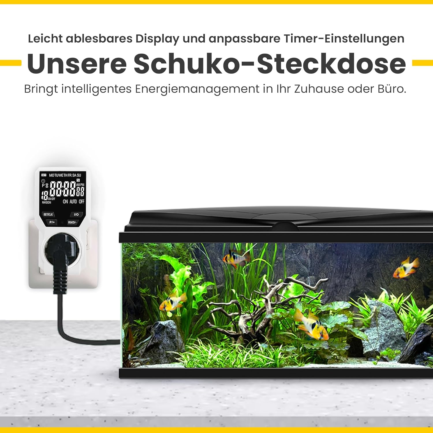 Offgridtec Digital Timer connected to an aquarium