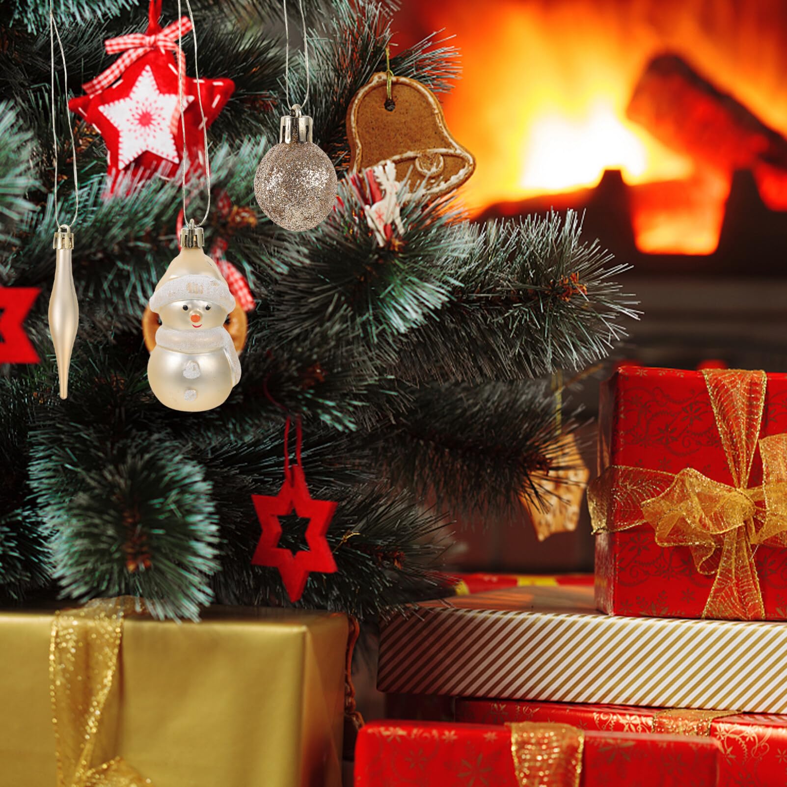 Luxshiny Palle di Natale Decorative Ornamenti di Palla per Albero di Natale Accessori Natalizi da Appendere Decorazioni per Interni e Feste