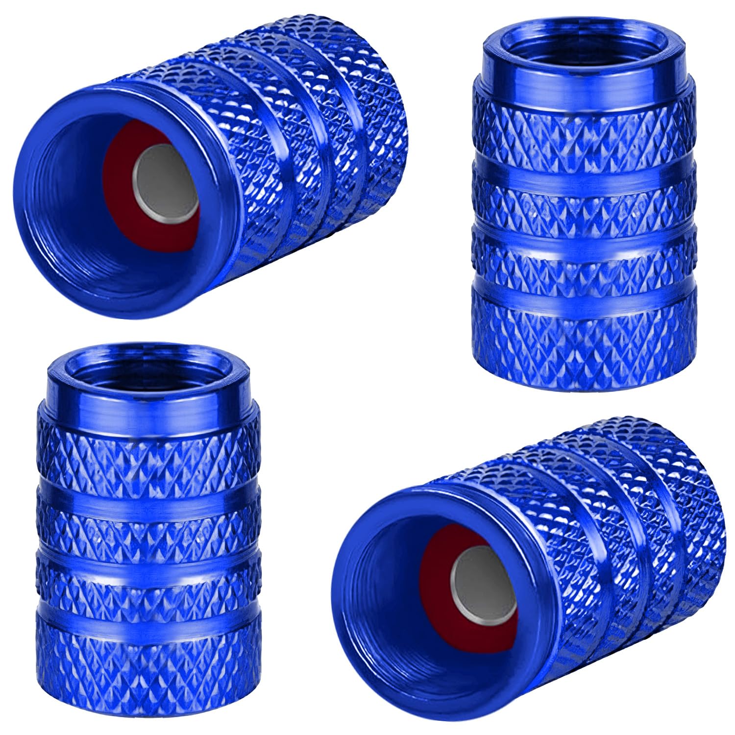 3 Sets Of YOU.S Aluminum Valve Caps With Gasket – Tire Marker Style For Cars, Trucks & Passenger Vehicles