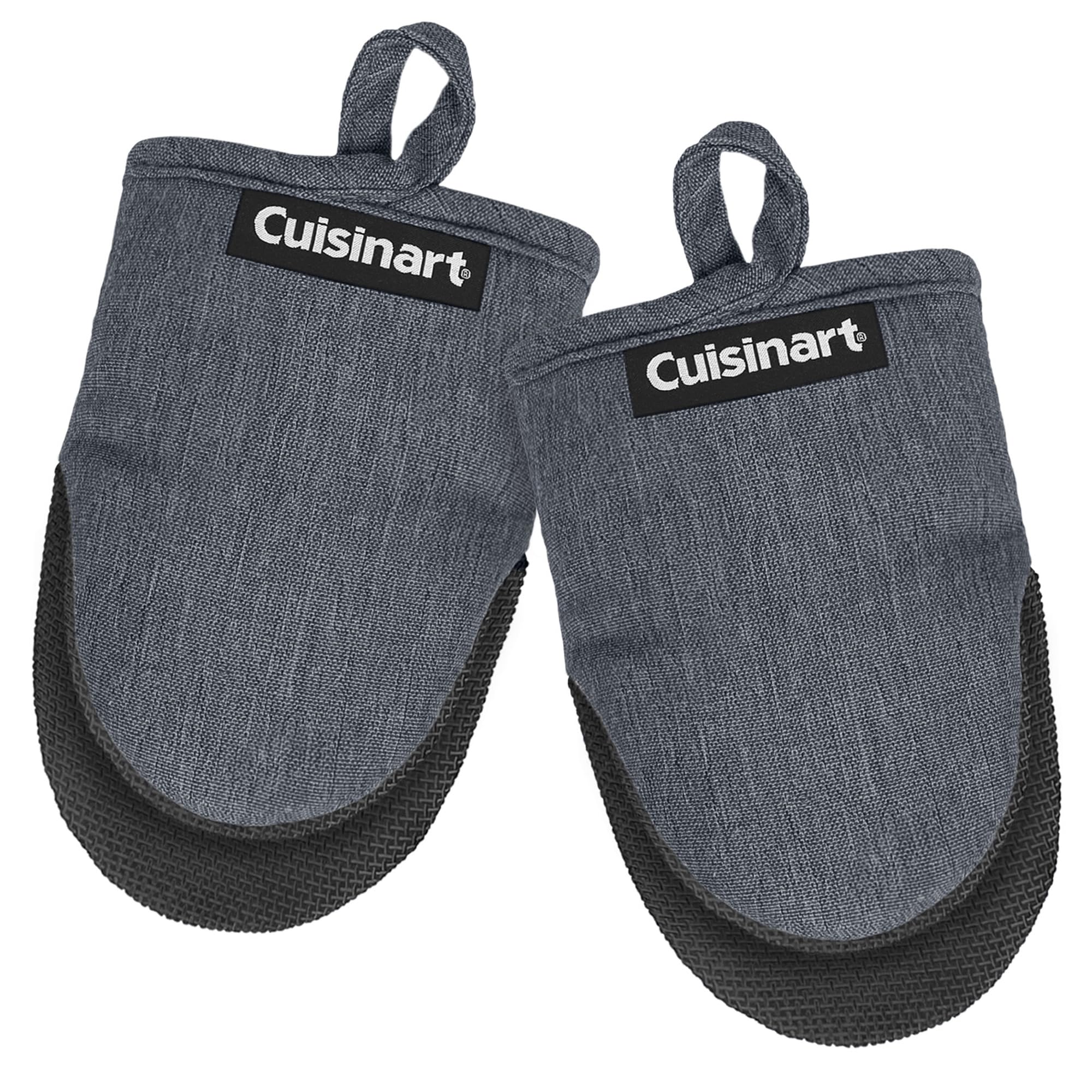 Cuisinart Mini-Ofenhandschuhe – 14 x 17,8 cm hitzebeständige Küchenhandschuhe für den Ofen mit Rutschfester Neopren-Handfläche, Baumwollfüllung und Stoffschlaufe – langlebiges Ofenhandschuh-Set zum Küche, Haushalt & Wohnen