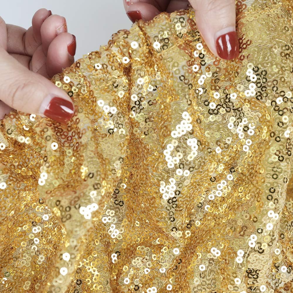 Black Friday - 50% OFF HELAKU Sequin Spandex Chair Sash - Pack of 52 Gold Chair Bands Glitter Chair Stretch Sashes for Hotel Wedding Reception Party Banquet Chair Covers Decorations New Arrivals HELAKU Sequin Spandex Chair Sash - Pack of 52 Gold Chair Bands Glitter Chair Stretch Sashes for Hotel Wedding Reception Party Banquet Chair Covers Decorations