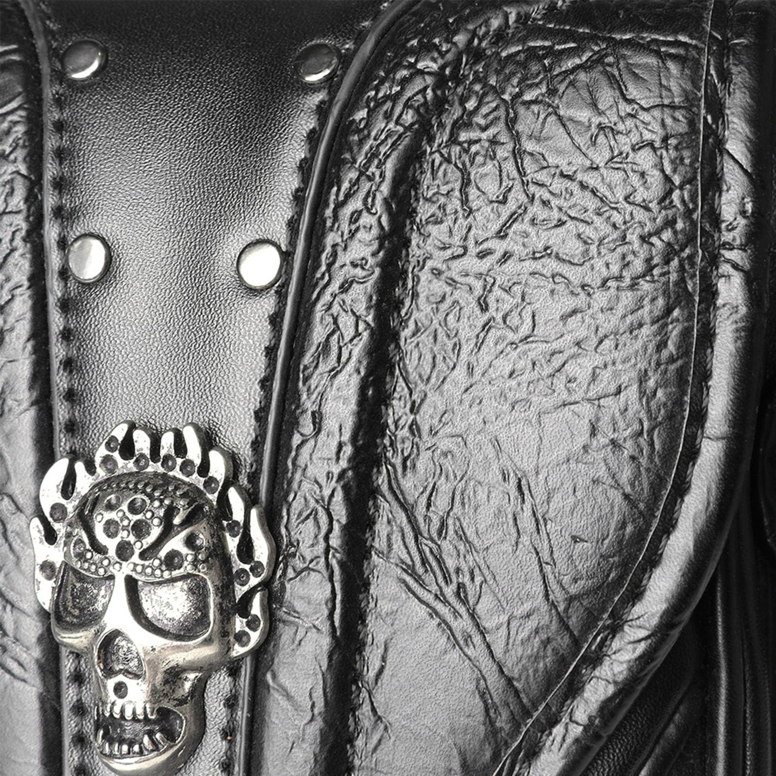 Steampunk - Riñonera para muslos y caderas, bolso gótico de poliuretano, bandolera, bolsa de cadena para senderismo