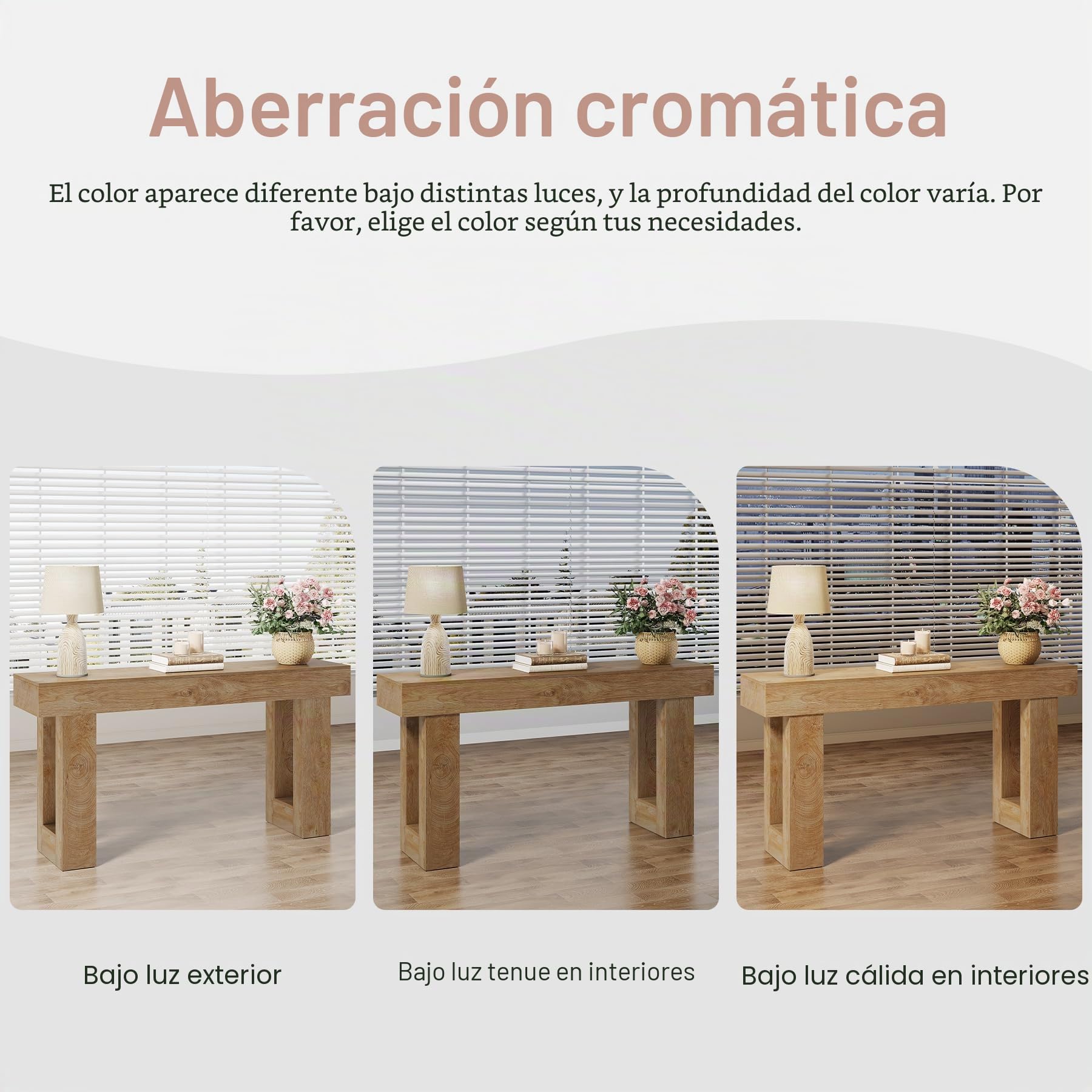 Tribesigns Mesa Consola 160 cm, Mesa de Entrada Larga y Estrecha de Madera MDF Estilo rústico, Consola Decorativa para Pasillo, salón o detrás del sofá, marrón Claro