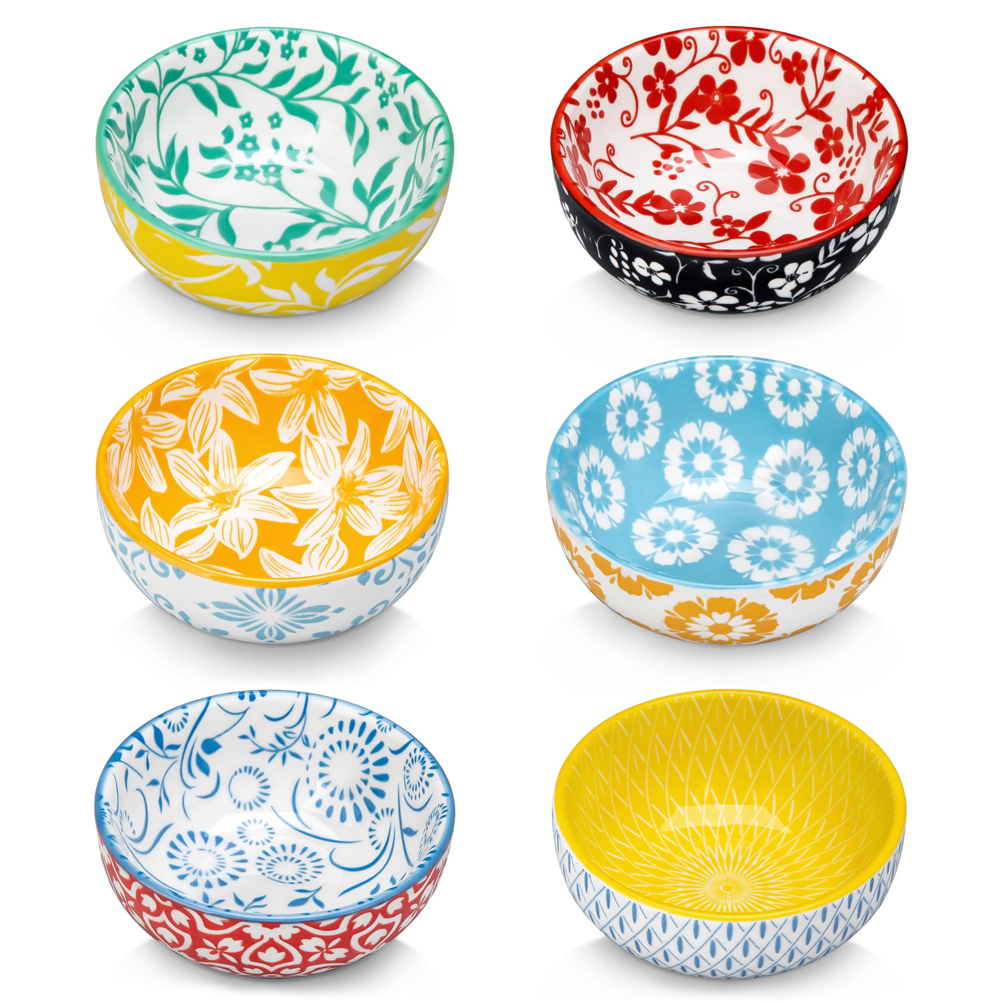 vancasso Selene Porcelain Dipping Bowls Sets of 6, 2.7oz/80ml Mini Bowls