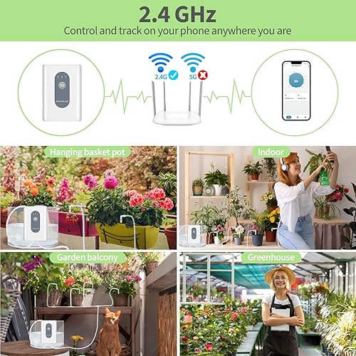 Miniatura 3 de Moistenland WIFI - Regadera automática de plantas, kit de riego automático por goteo para 15 plantas en maceta, tecnología antisifón, modo de riego
