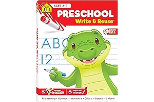 Reusable Preschool Workbook for Dry Erase Practice Endless Fun in Learning Fundamentals