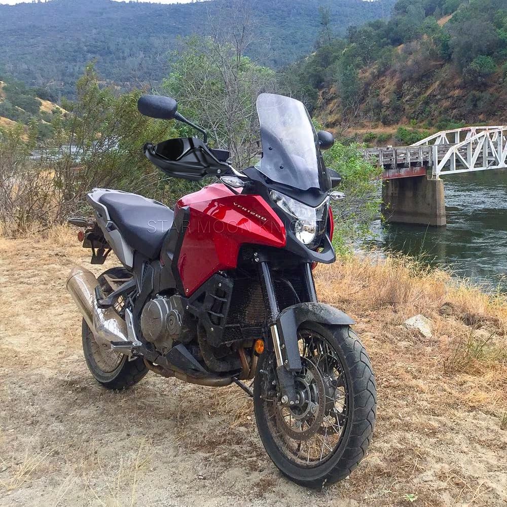 Copertura protettiva paramani per Honda VFR 1200 X VFR1200X Crosstourer 1200X Prolunghe paramani (Grigio Fumo)