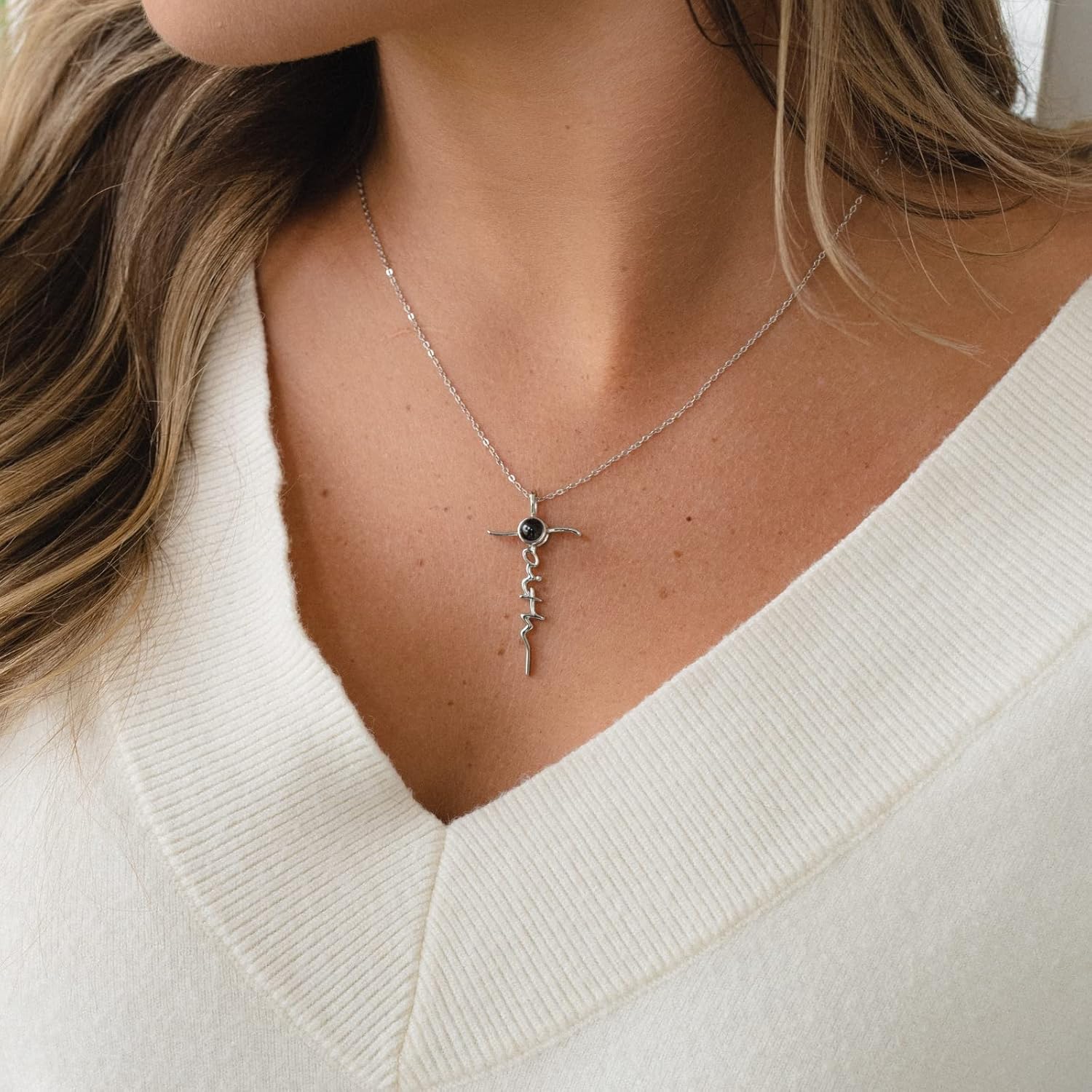 Loved Creations Faith Cross Necklace For Women, Sterling Silver Religious Jewelry, Christian Gifts Bible Verse Pendant Necklaces - Image 5