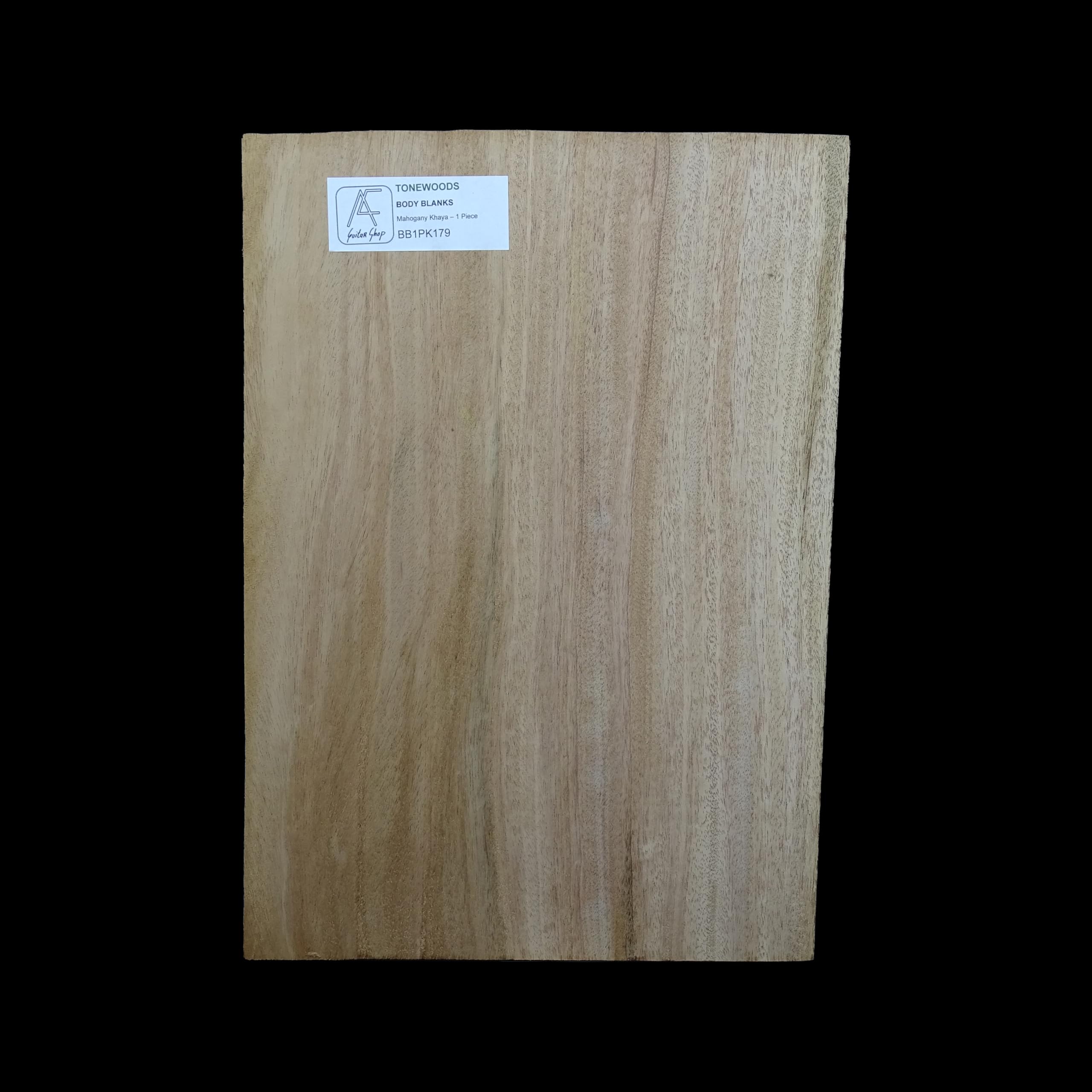 Bois acajou africain Khaya pour corps de guitare monobloc pré-raboté BB1PK179