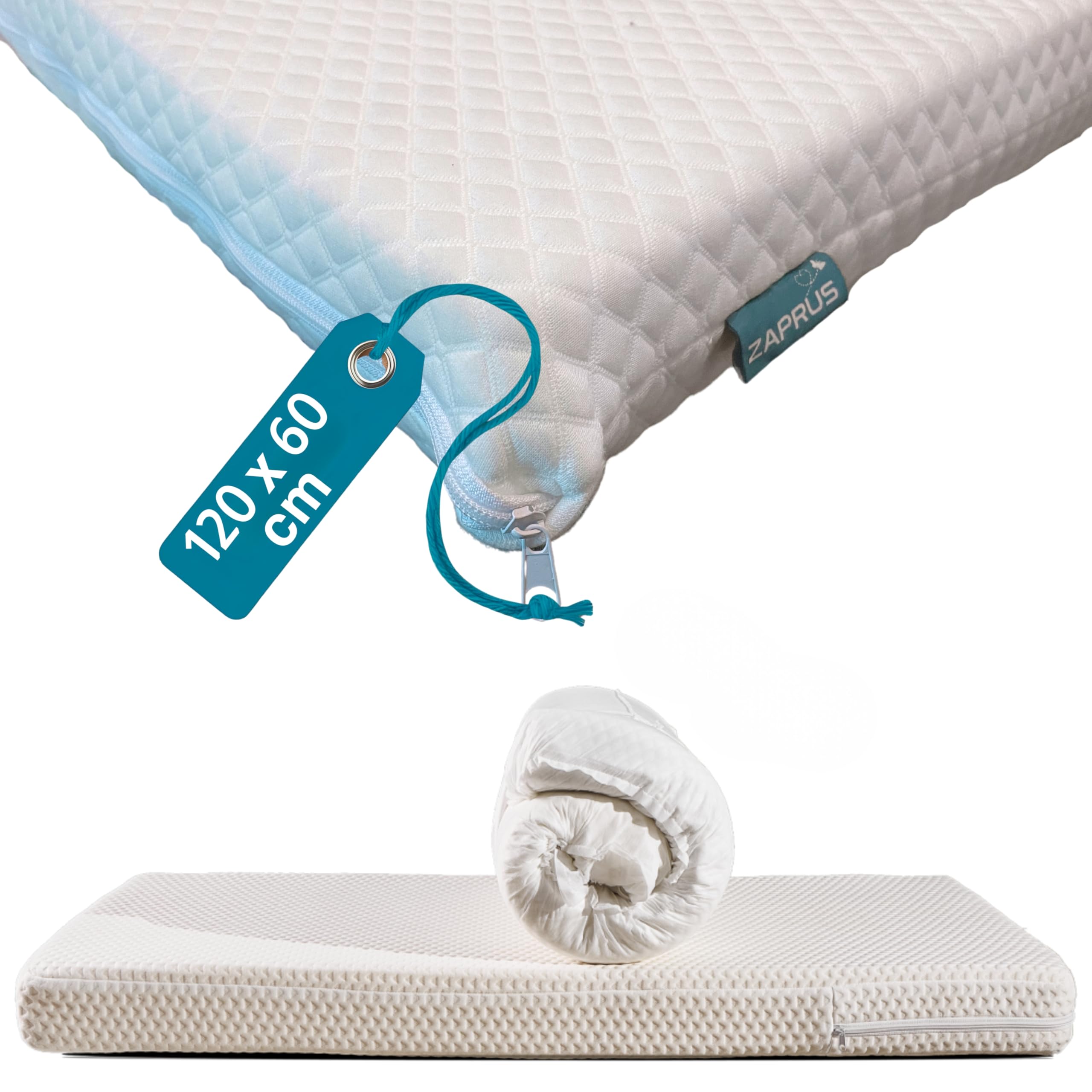 Baby Cot Mattress 120x60 cm – Extra Thick 10 cm Memory Foam Crib Mattress, Breathable, Anti-Allergenic, Water Resistant, Washable Cover, Anti-Slip Toddler Bed Mattress & Baby Cot Mattresses, Baby Bed.