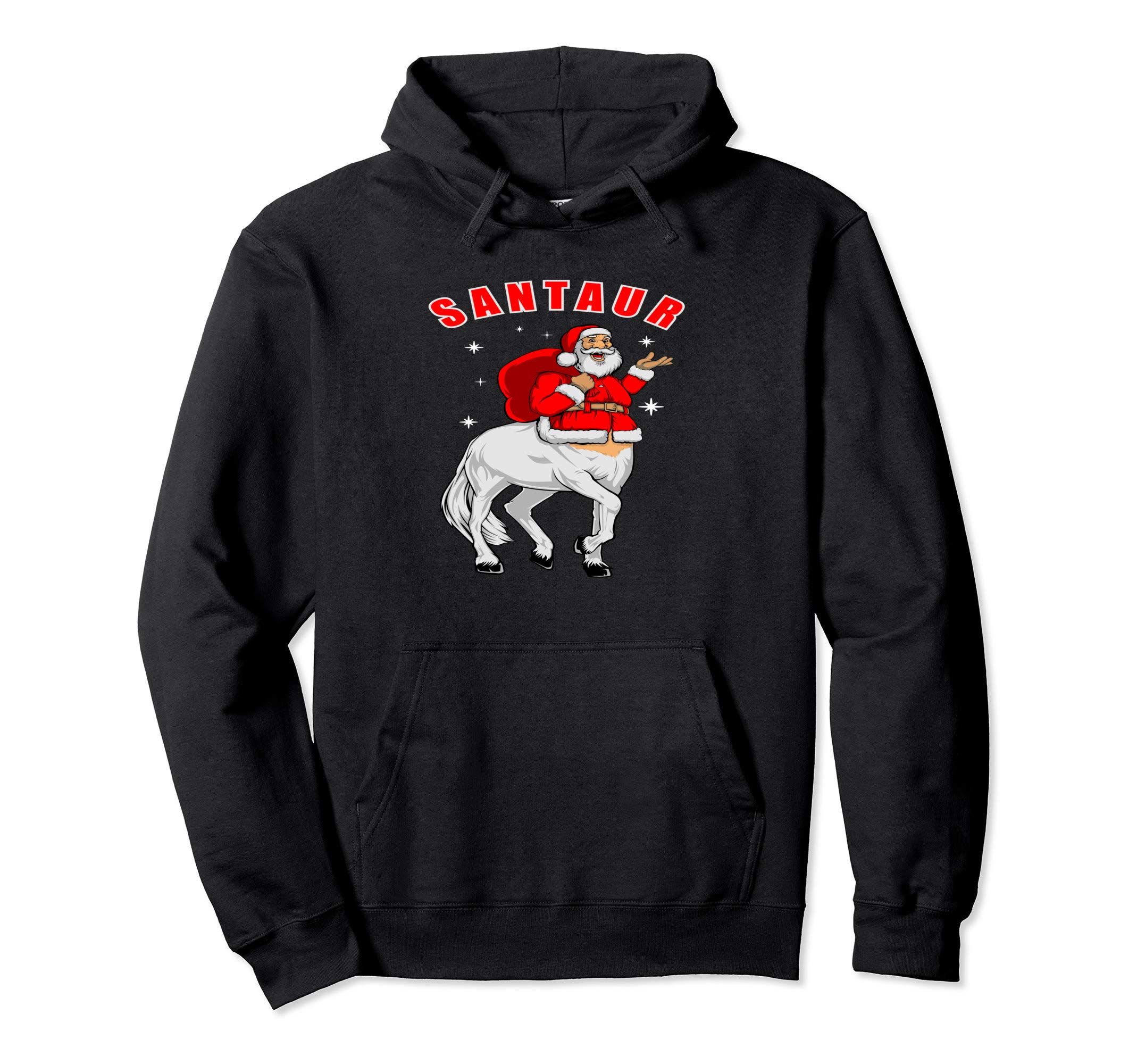 Funny Santa Claus Centaur Fantasy Horse Christmas Gift Ugly Pullover Hoodie