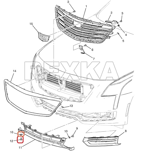 Miniatura 7 de Rexka 15 juegos de guardabarros protector contra salpicaduras Kit de tuercas de tornillo 11548270 compatible con GM Chevrolet Camaro Colorado Cruze