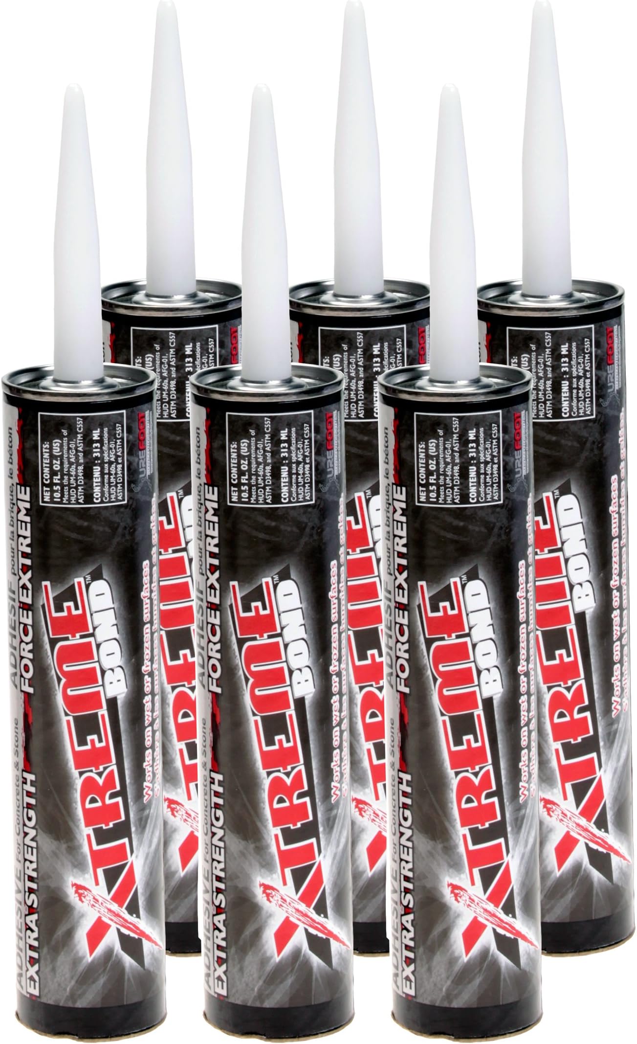 Masonry Adhesive for Wet or Frozen Surfaces in 10.5 oz and 29 oz cartridges All Purpose All Weather Construction Adhesive