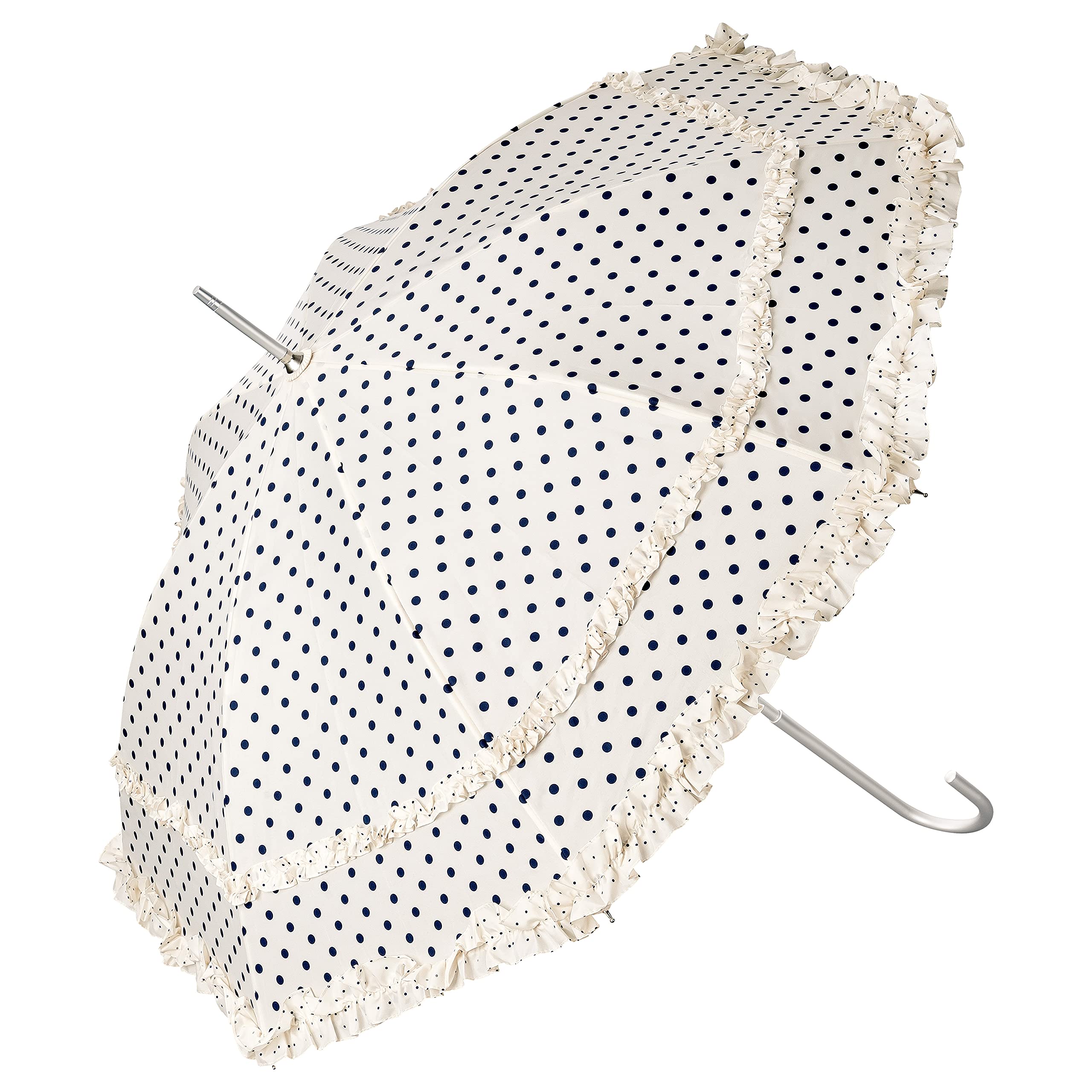 VON LILIENFELD umbrella parasol bridal umbrella wedding costume traditional costume open-automatic Mary Polkadots ivory