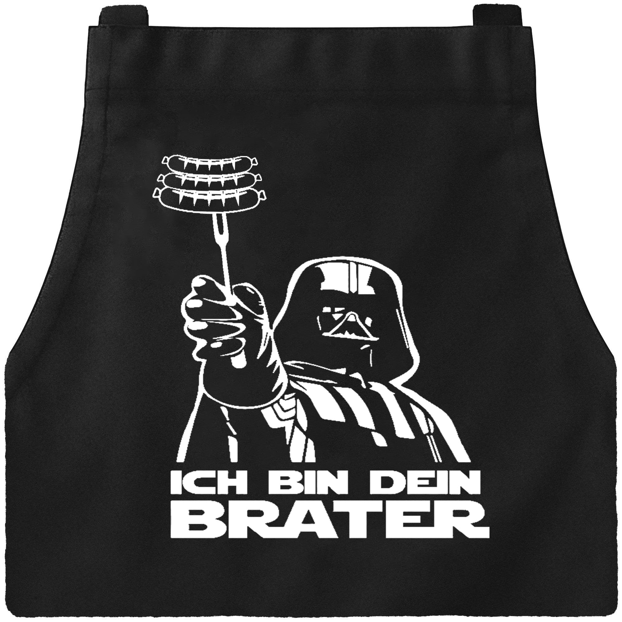 Tablier Tablier De Barbecue Star Wars Pour Homme, 2 Poches, Cadeau Amusant, « Ich Bin Dein Brater », Noir, 95*72cm