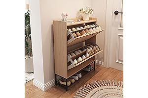 AVZEAR Gabinete para Zapatos con 2 Cajones Abatibles - Organizador Moderno y...