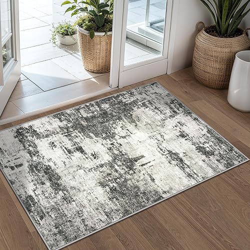 Miniatura 27 de Alfombras de 8x10 para sala de estar: Alfombra abstracta lavable con respaldo antideslizante, sin desprendimiento, resistente a manchas, alfombra