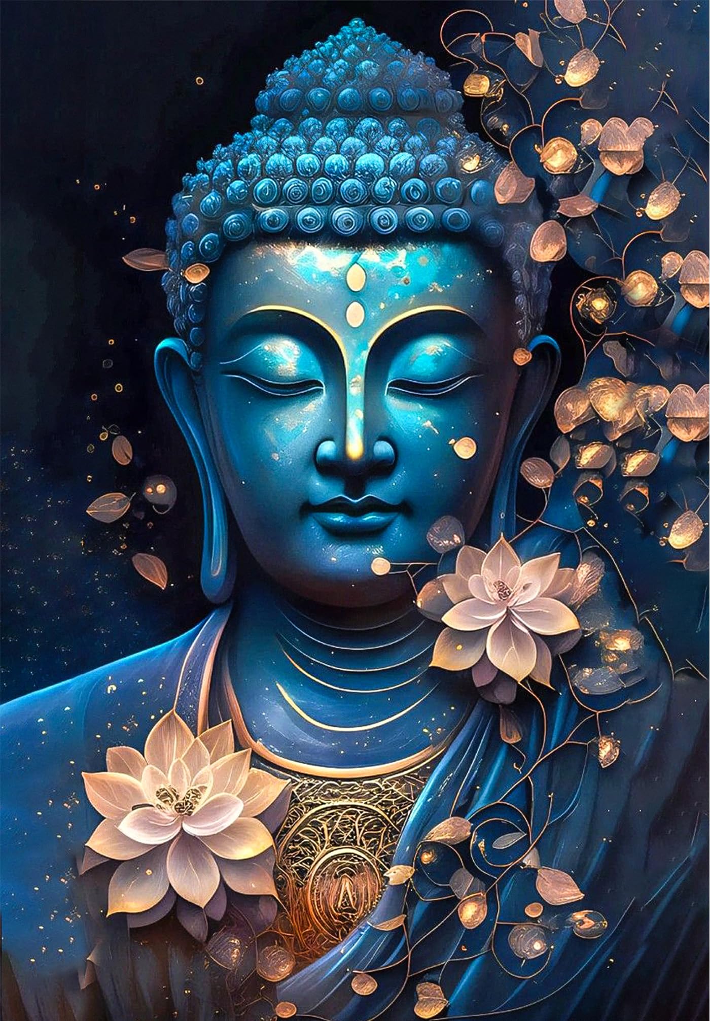 Buddha Meditation Poster | Buddha Painting Poster for Wall | Beautiful Amitabha Buddha Poster | Buddha Stickers for Wall Decoration | Buddha Cool Poster for Living Room