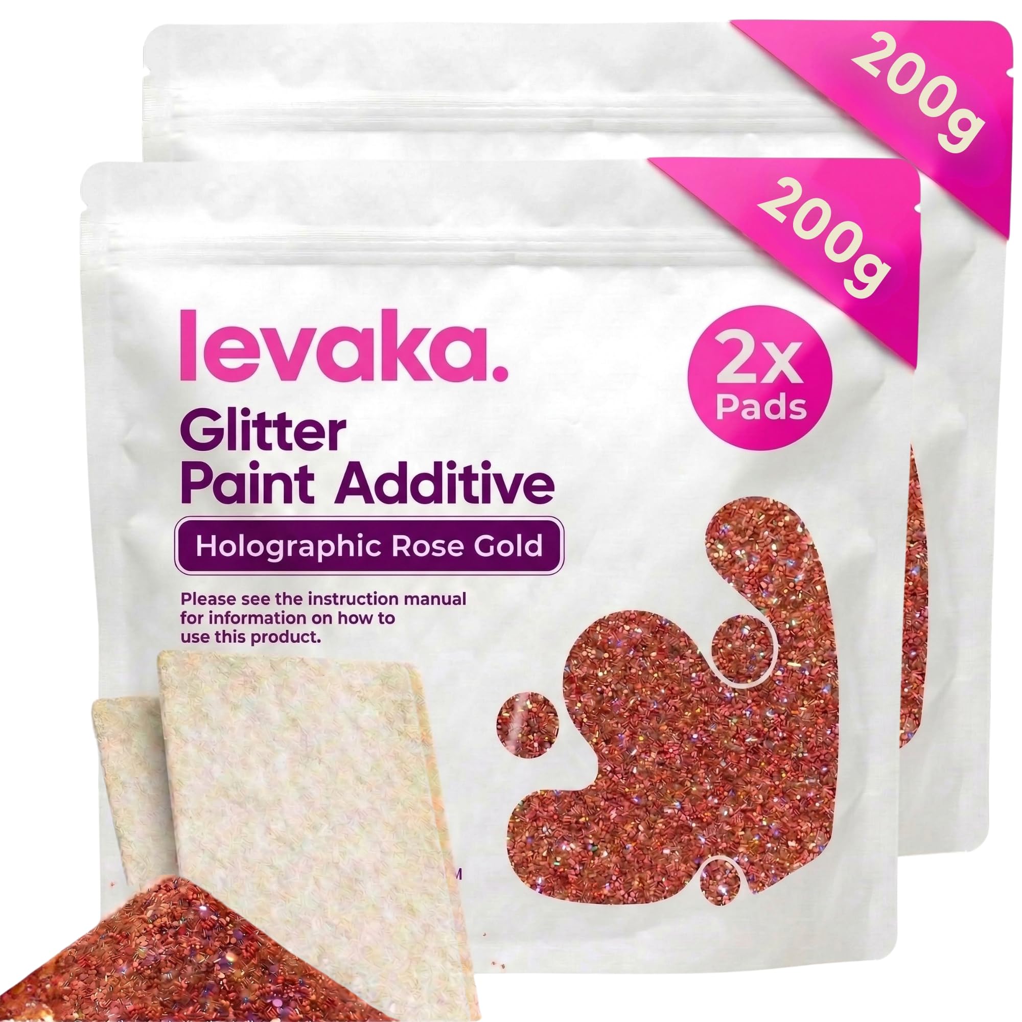Glitter Paint Additive - Holographic Silver -12