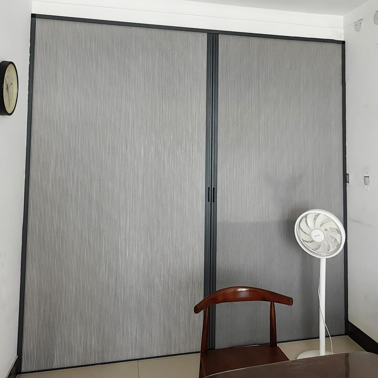 Renlxfi Grey Concertina Door Gray Folding Door Single Double With Aluminum Frame & Honeycomb Panel, Interior Room Divider Accordion Door For Wardrobe Study Room Pantry Doorway(90X190cm/35.4X75in)