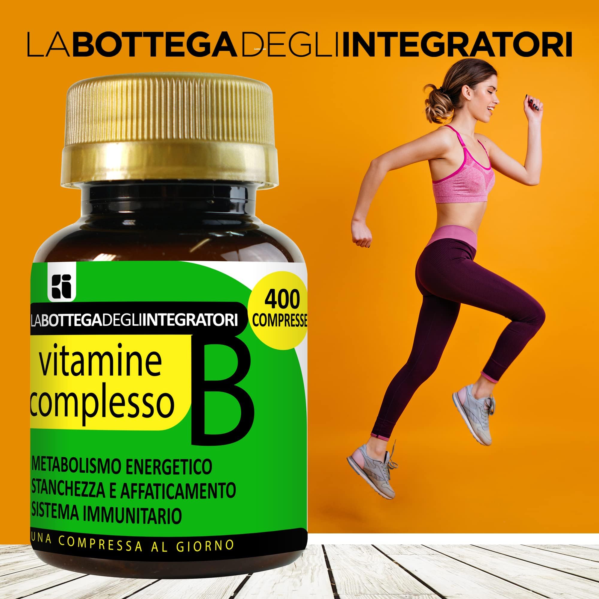Vitamina Complesso B 4000 Compresse 1 al Giorno | non di origine animale | Gruppo B Completo ad Alto Dosaggio | Stanchezza Affaticamento | Sistema Immunitario | Energia | Senza Glutine e Lattosio