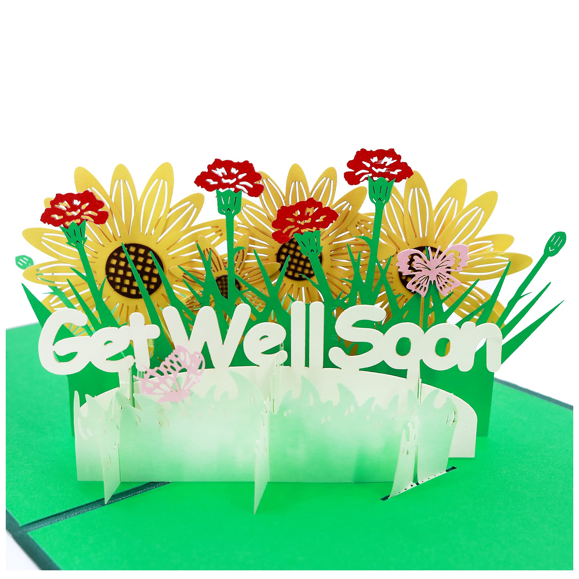 Amazon.com : Pop Up Card Get Well Soon 3D Greeting Cards Postcard Card for  Family friends and colleagues Flower Card, Greeting Card for Patient Pop Up  Sympathy Card with Envelope : Office