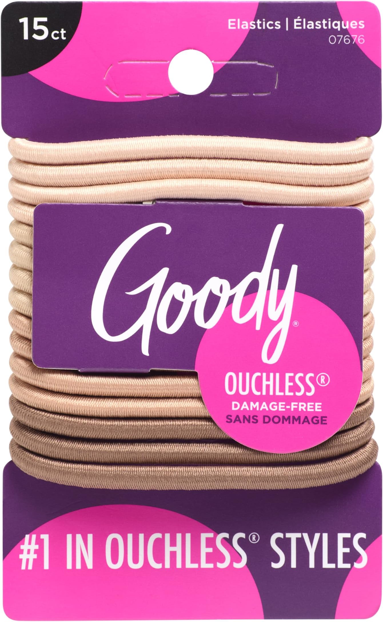 Goody 1942073 Ouchless Braided Elastics, Blonde ' 15 Units